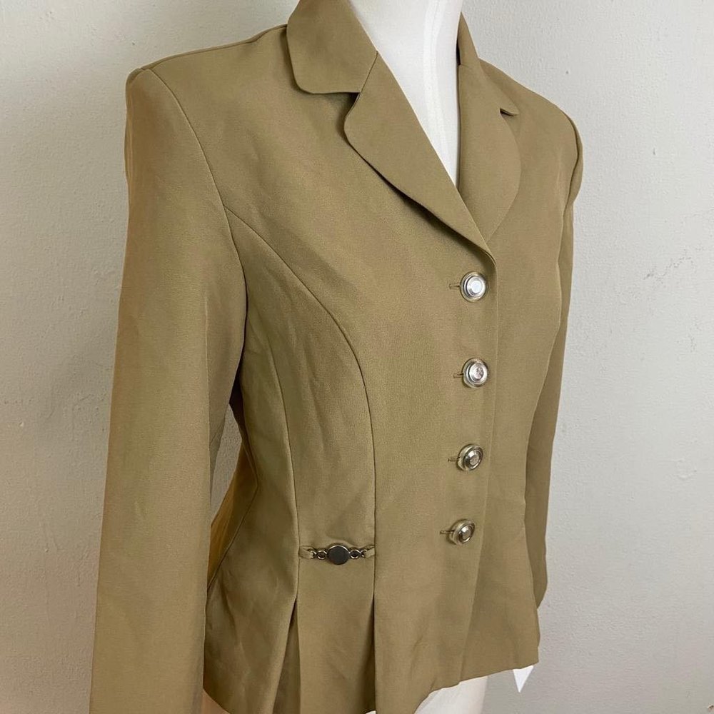 Vintage 80s Tan Color Metal Chain Spogo Blazer Jacket